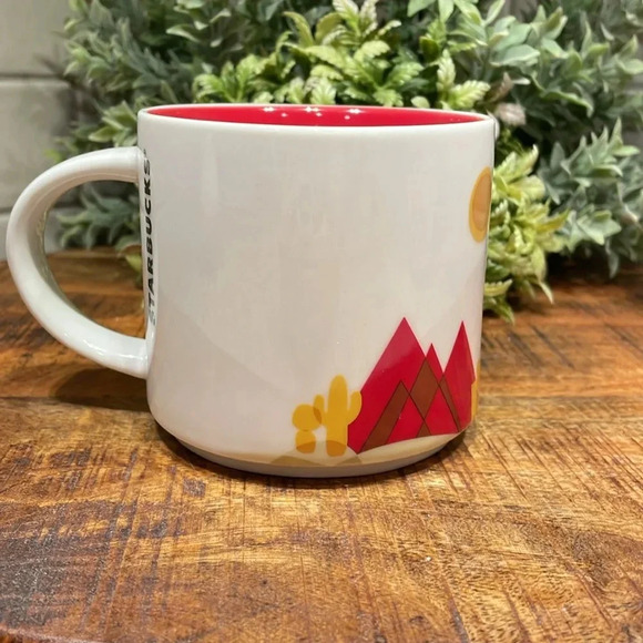 STARBUCKS You Are Here Collection Las Vegas 14oz Coffee Tea Cup Mug Red White - Picture 3 of 8